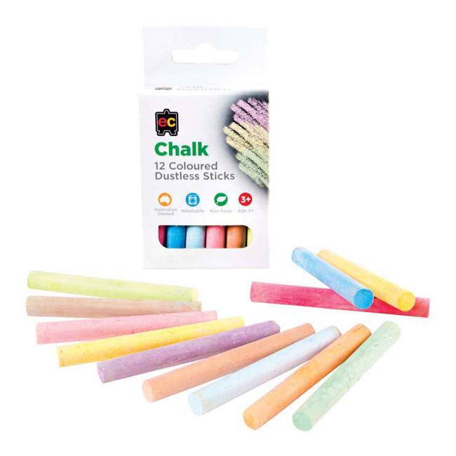 EC Chalk Coloured 12 Pack