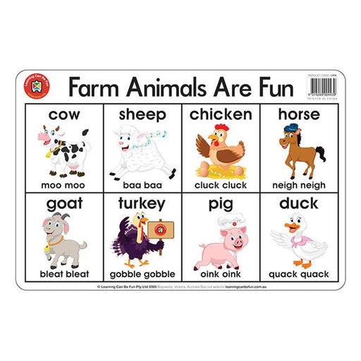 LCBF Placemat desk farm animals are fun-Marston Moor