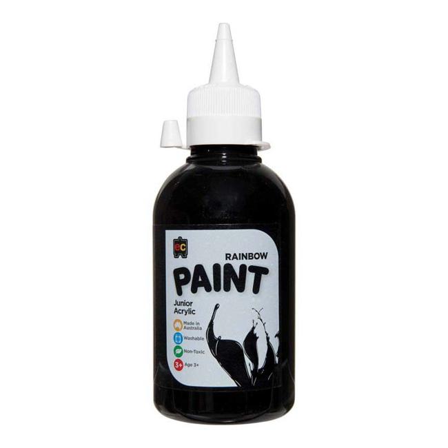 EC Paint Rainbow Acrylic Black 250ml