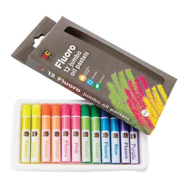 EC Pastels Jumbo Fluoro 12 Pack