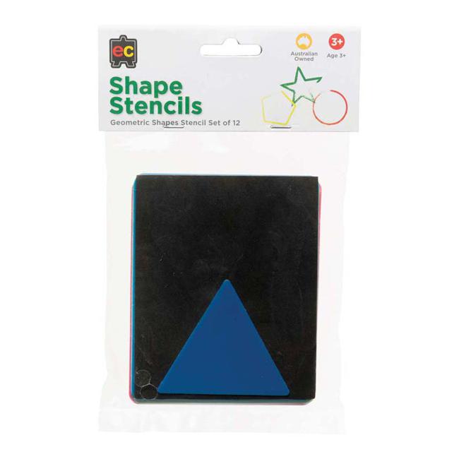 EC Stencil Set Geometric Shapes Pack 12
