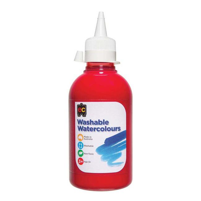 EC Paint Washable Watercolours 250ml Red