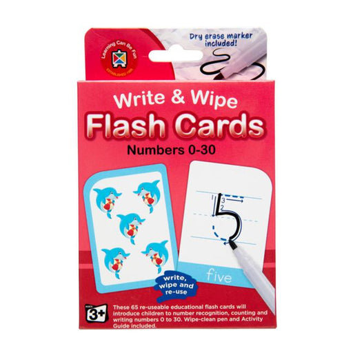 LCBF Write & Wipe Flashcards Numbers 0-30 W/Marker-Marston Moor