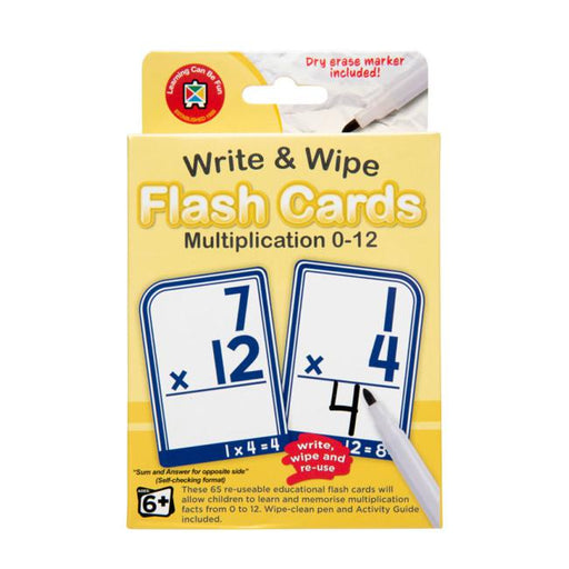 LCBF Write & Wipe Flashcards Multiplication W/Marker-Marston Moor