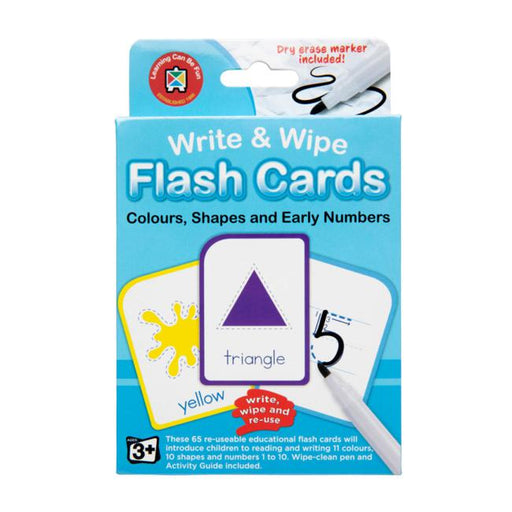 LCBF Write & Wipe Flashcards Colour Shape Number W/Marker-Marston Moor