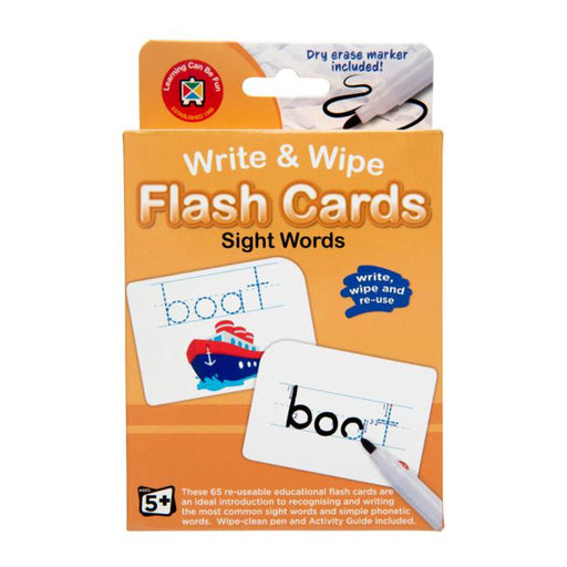 LCBF Write & Wipe Flashcards Sight Words W/Marker-Marston Moor