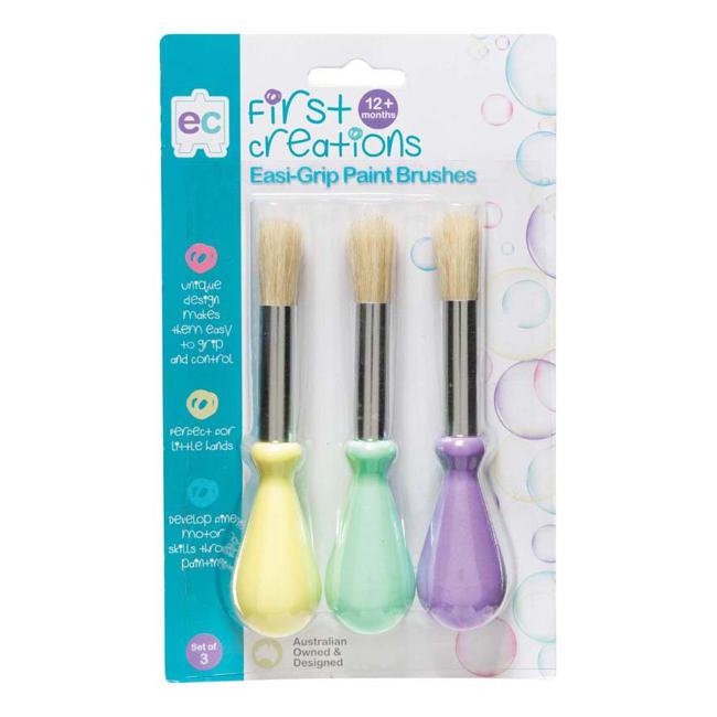 EC First Creations Easi-Grip Paint Brushes Set 3