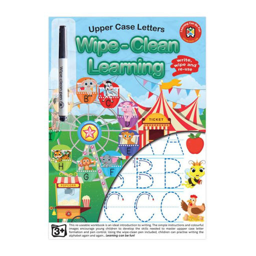LCBF Wipe Clean Learning Book Upper Case Letters W/Marker-Marston Moor