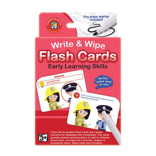 LCBF Write & Wipe Flashcards Early Learning Skills W/Marker-Marston Moor