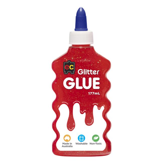 EC Glitter Glue – Red 175ml