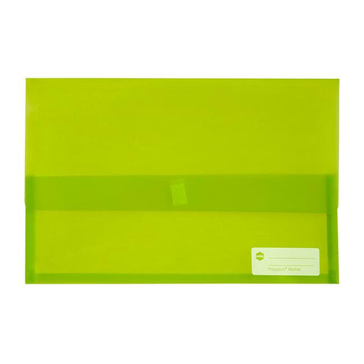 Marbig polypick foolscap document wallet lime-Marston Moor