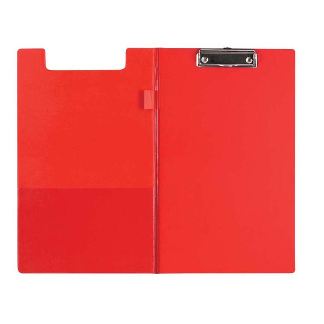 FM Clipboard Red With Flap Foolscap
