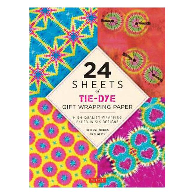 24 sheets of Tie-Dye Gift Wrapping Paper: High-Quality 18 x 24" (45 x 61 cm) Wrapping Paper - Tuttle Publishing