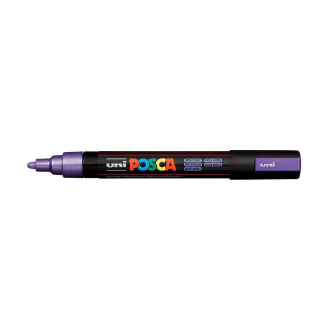 Uni Posca Marker 1.8-2.5mm Med Bullet Metallic Violet PC-5M-Marston Moor