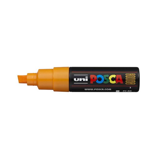 Uni Posca Marker 8.0mm Bold Chisel Bright Yellow PC-8K-Marston Moor