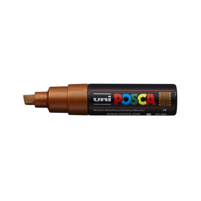 Uni Posca Marker 8.0mm Bold Chisel Bronze PC-8K-Marston Moor