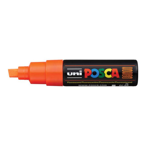 Uni Posca Marker 8.0mm Bold Chisel Fluoro Orange PC-8K-Marston Moor