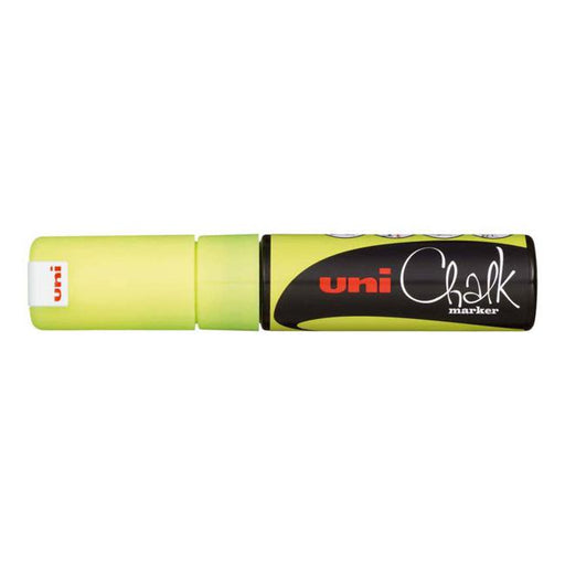 Uni Chalk Marker 8.0mm Chisel Tip Fluoro Yellow PWE-8K-Marston Moor