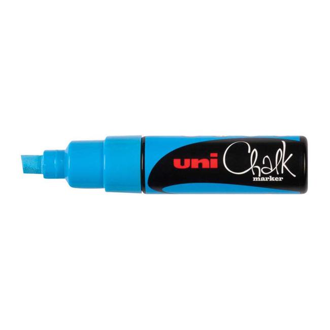 Uni Chalk Marker 8.0mm Chisel Tip Light Blue PWE-8K-Marston Moor