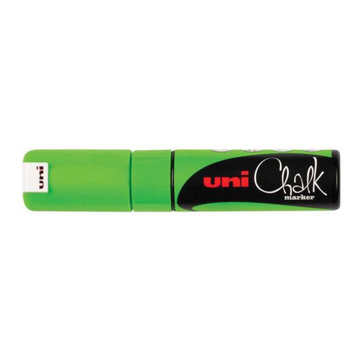 Uni Chalk Marker 8.0mm Chisel Tip Fluoro Green PWE-8K-Marston Moor
