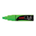 Uni Chalk Marker 8.0mm Chisel Tip Fluoro Green PWE-8K-Marston Moor