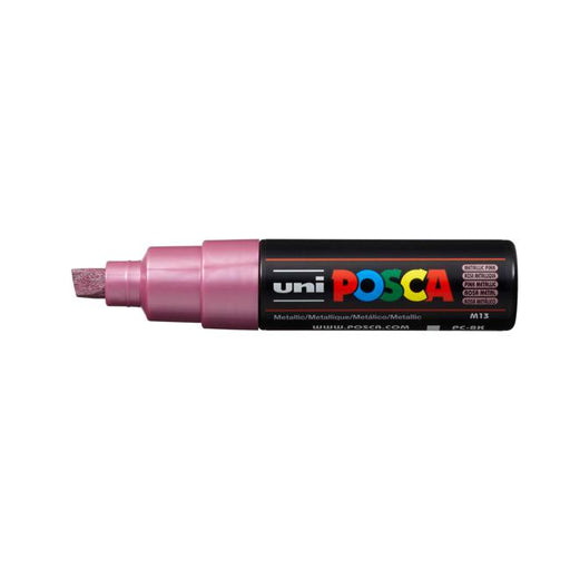 Uni Posca Marker 8.0mm Bold Chisel Metallic Pink PC-8K-Marston Moor