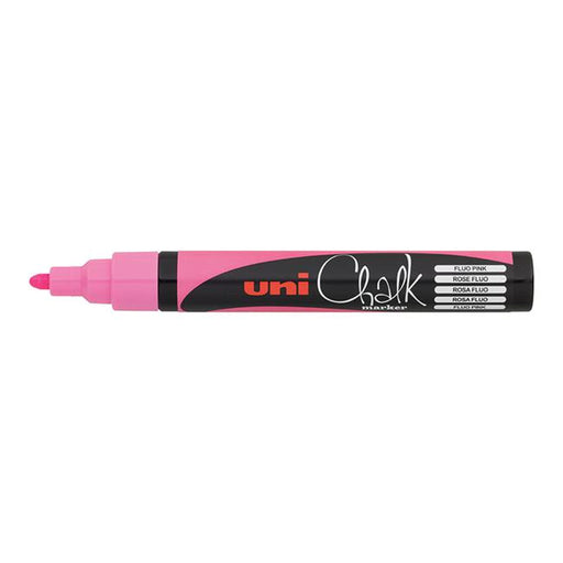 Uni Chalk Marker 1.8-2.5mm Bullet Tip Fluoro Pink PWE-5M-Marston Moor