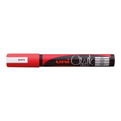 Uni Chalk Marker 1.8-2.5mm Bullet Tip Red PWE-5M-Marston Moor