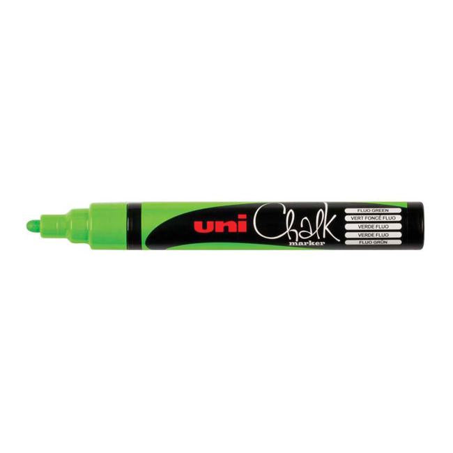 Uni Chalk Marker 1.8-2.5mm Bullet Tip Fluoro Green PWE-5M-Marston Moor