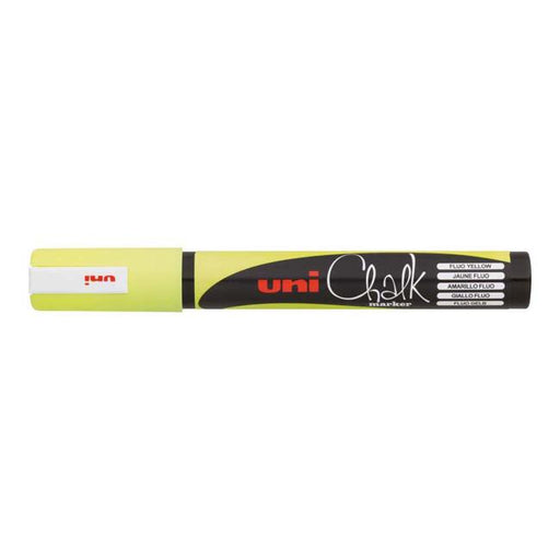 Uni Chalk Marker 1.8-2.5mm Bullet Tip Fluoro Yellow PWE-5M-Marston Moor