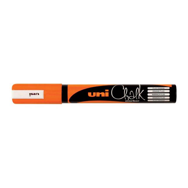 Uni Chalk Marker 1.8-2.5mm Bullet Tip Fluoro Orange PWE-5M-Marston Moor