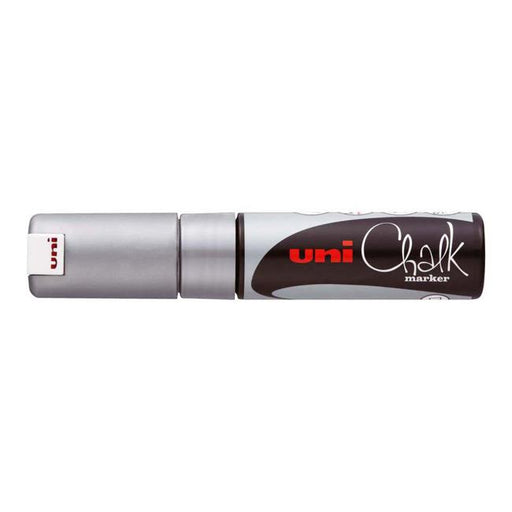 Uni Chalk Marker 8.0mm Chisel Tip Silver PWE-8K-Marston Moor