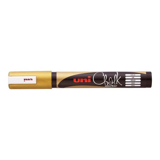 Uni Chalk Marker 1.8-2.5mm Bullet Tip Gold PWE-5M-Marston Moor
