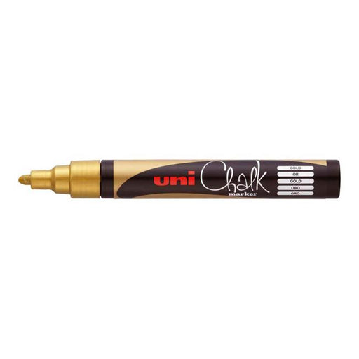 Uni Chalk Marker 1.8-2.5mm Bullet Tip Gold PWE-5M-Marston Moor