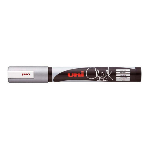 Uni Chalk Marker 1.8-2.5mm Bullet Tip Silver PWE-5M-Marston Moor