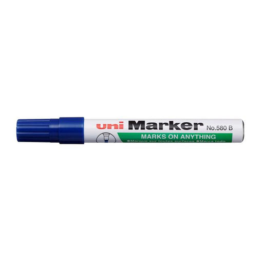 Uni Permanent Chisel Tip Marker Blue 580-Marston Moor