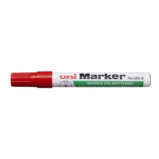 Uni Permanent Chisel Tip Marker Red 580-Marston Moor