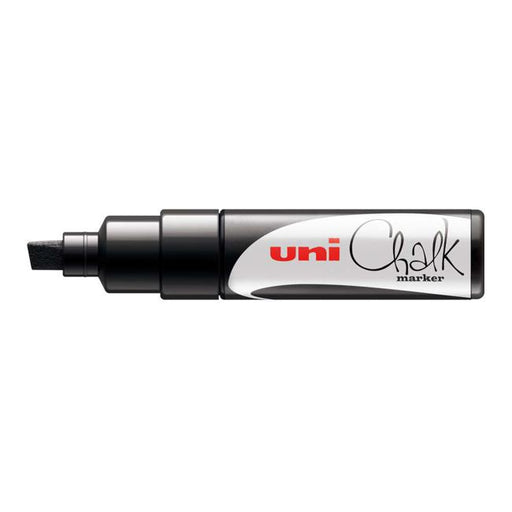 Uni Chalk Marker 8.0mm Chisel Tip Black PWE-8K-Marston Moor