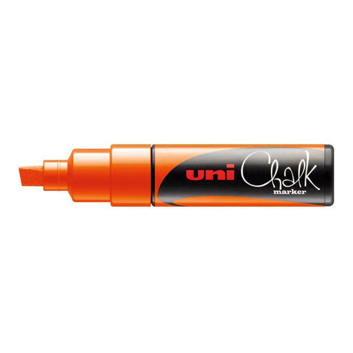 Uni Chalk Marker 8.0mm Chisel Tip Fluoro Orange PWE-8K-Marston Moor