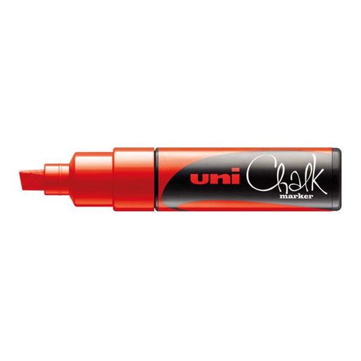 Uni Chalk Marker 8.0mm Chisel Tip Red PWE-8K-Marston Moor