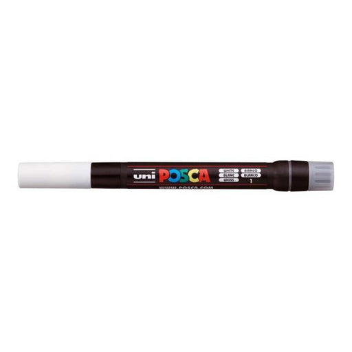 Uni Posca Marker 0.1-10.0mm Brush Tip White PCF-350-Marston Moor
