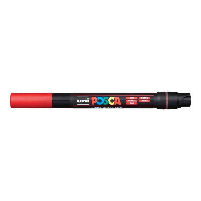 Uni Posca Marker 0.1-10.0mm Brush Tip Red PCF-350-Marston Moor