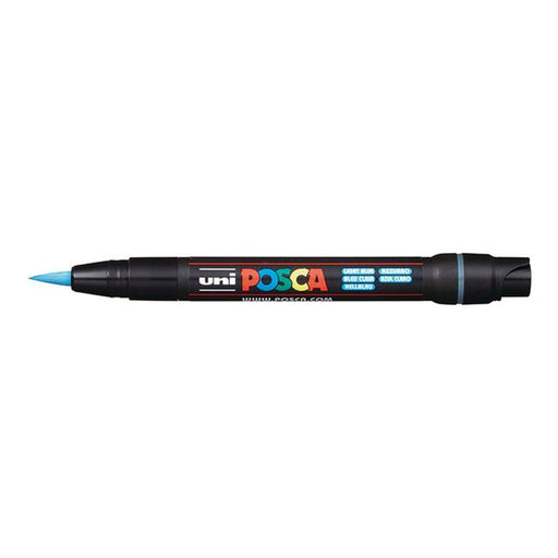 Uni Posca Marker 0.1-10.0mm Brush Tip Light Blue PCF-350-Marston Moor