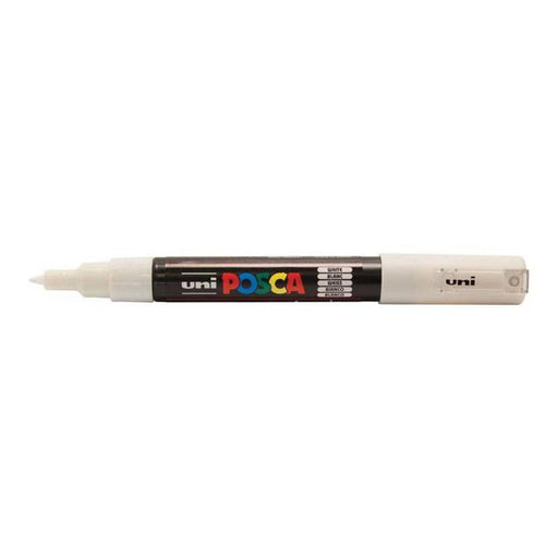 Uni Posca Marker 0.7mm Ultra-Fine Round Tip White PC-1M-Marston Moor
