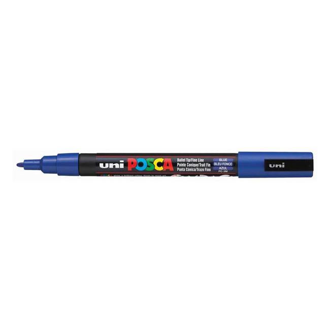 Uni Posca Marker 0.9-1.3mm Fine Blue PC-3M-Marston Moor