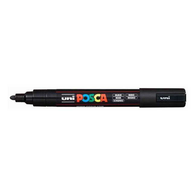 Uni Posca Marker 1.8-2.5mm Med Bullet Black PC-5M-Marston Moor