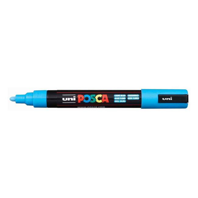 Uni Posca Marker 1.8-2.5mm Med Bullet Light Blue PC-5M-Marston Moor