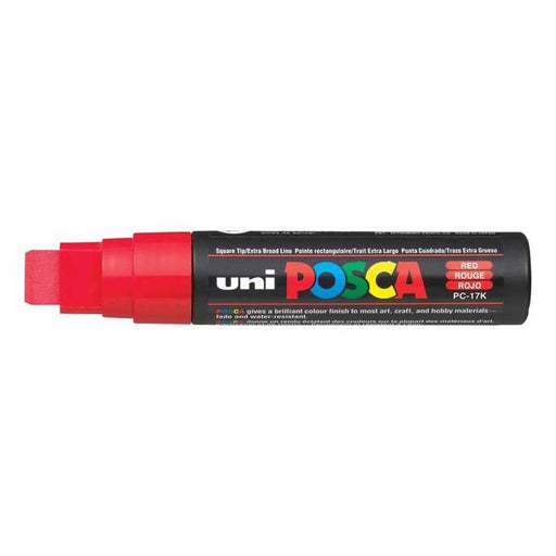 Uni Posca Marker 15.0mm Extra-Broad Chisel Red PC-17K-Marston Moor