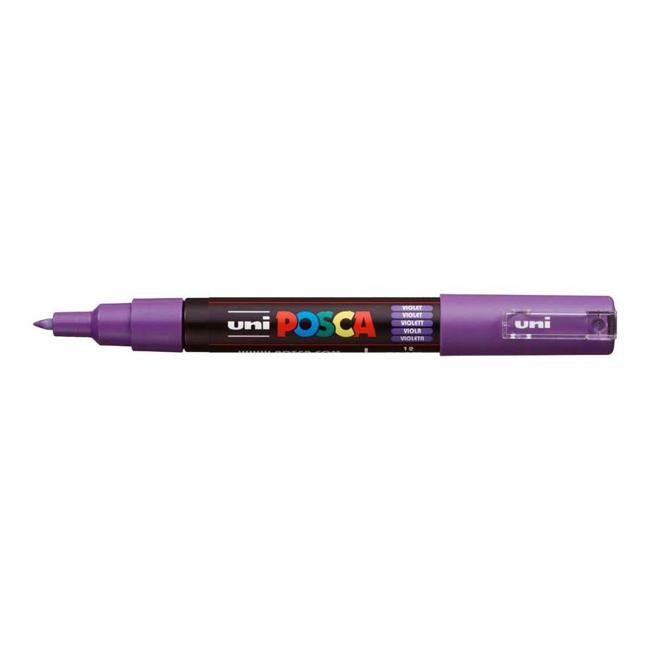 Uni Posca Marker 0.7mm Ultra-Fine Round Tip Violet PC-1M-Marston Moor