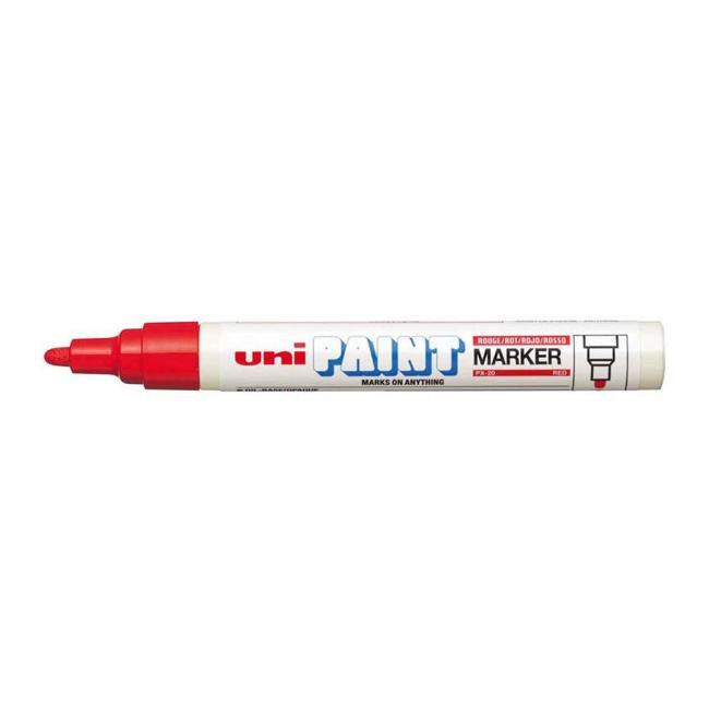 Uni Paint Marker 2.8mm Bullet Tip Red PX-20-Marston Moor